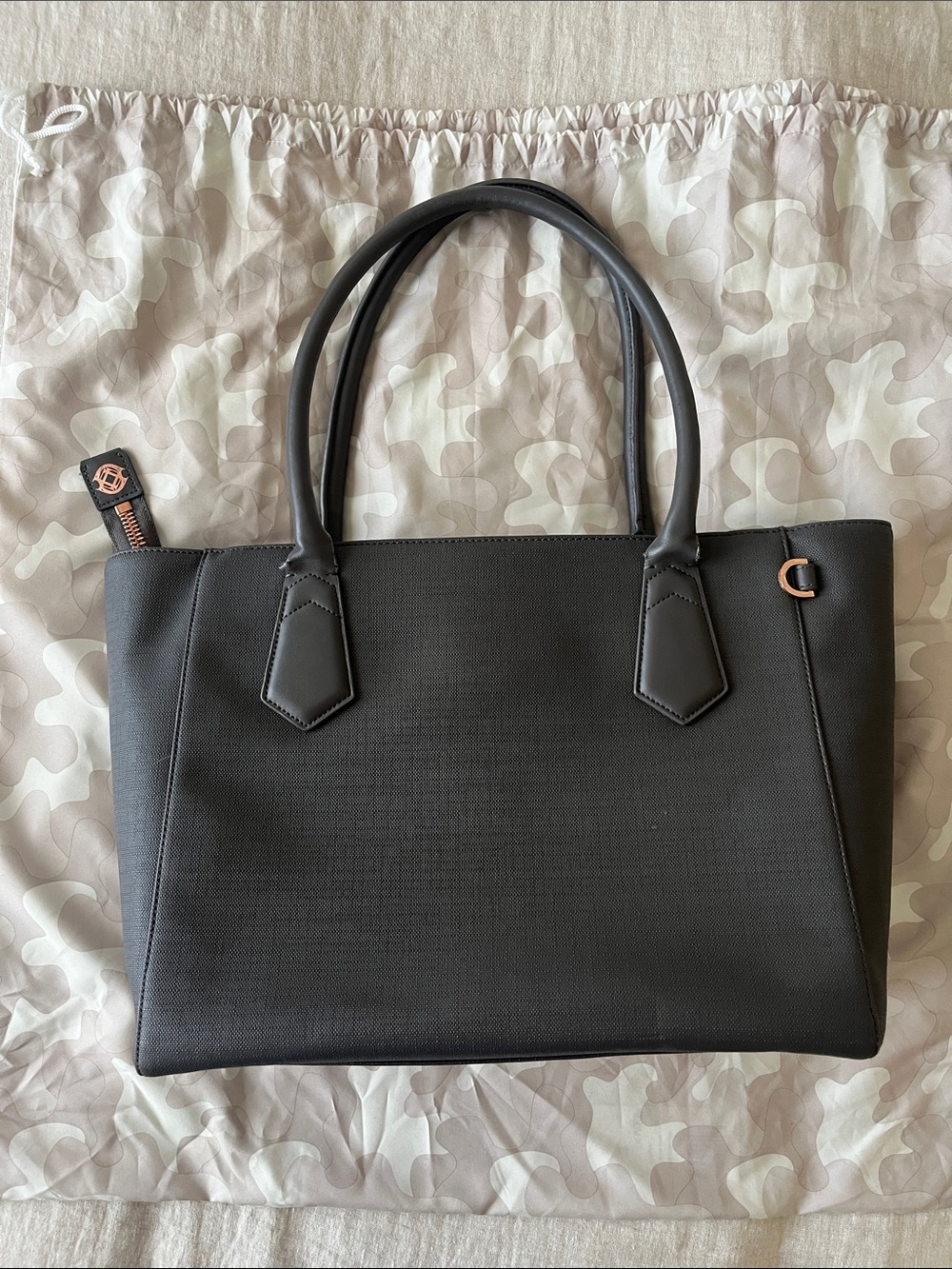 Dagne Dover Work Tote with Rose Gold Hardware